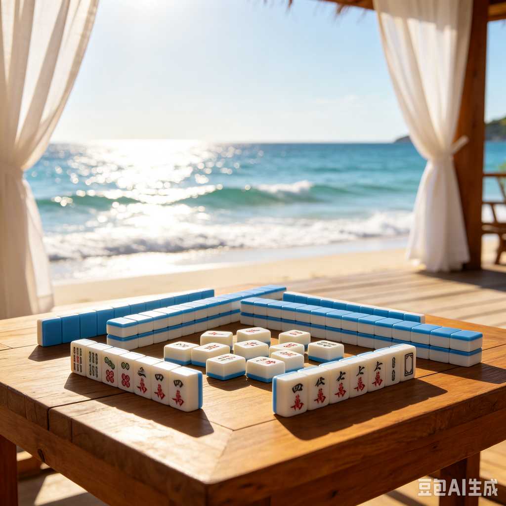 bamboo wood mahjong set