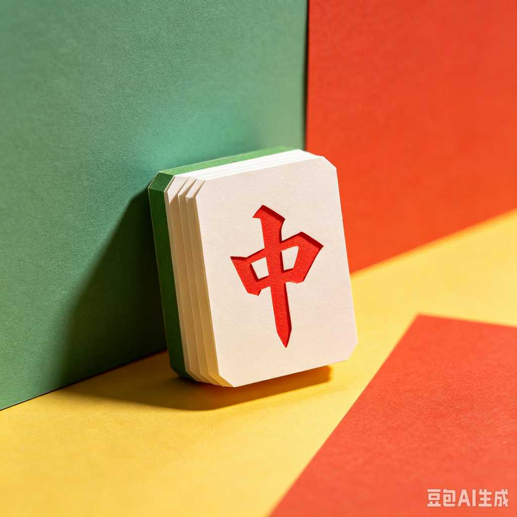 gradient green mahjong set